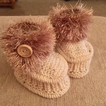 "Snow Boots" Funky Fur Tops 0-3mths and 3-6mths