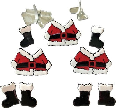 Eyelet Outlet Shape Brads 12/Pkg - Santa Suit