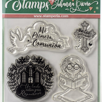 Stamperia Intl Stamperia Cling Stamps - Libro De Firma Nina X Johanna Rivero