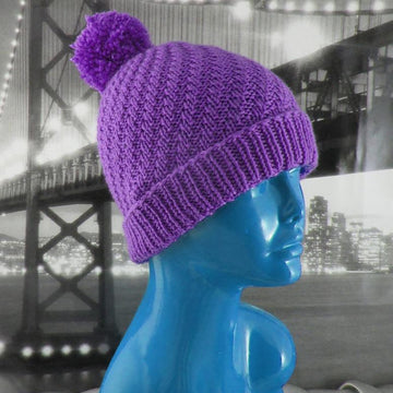 Swirl Bobble Beanie Hat Circular