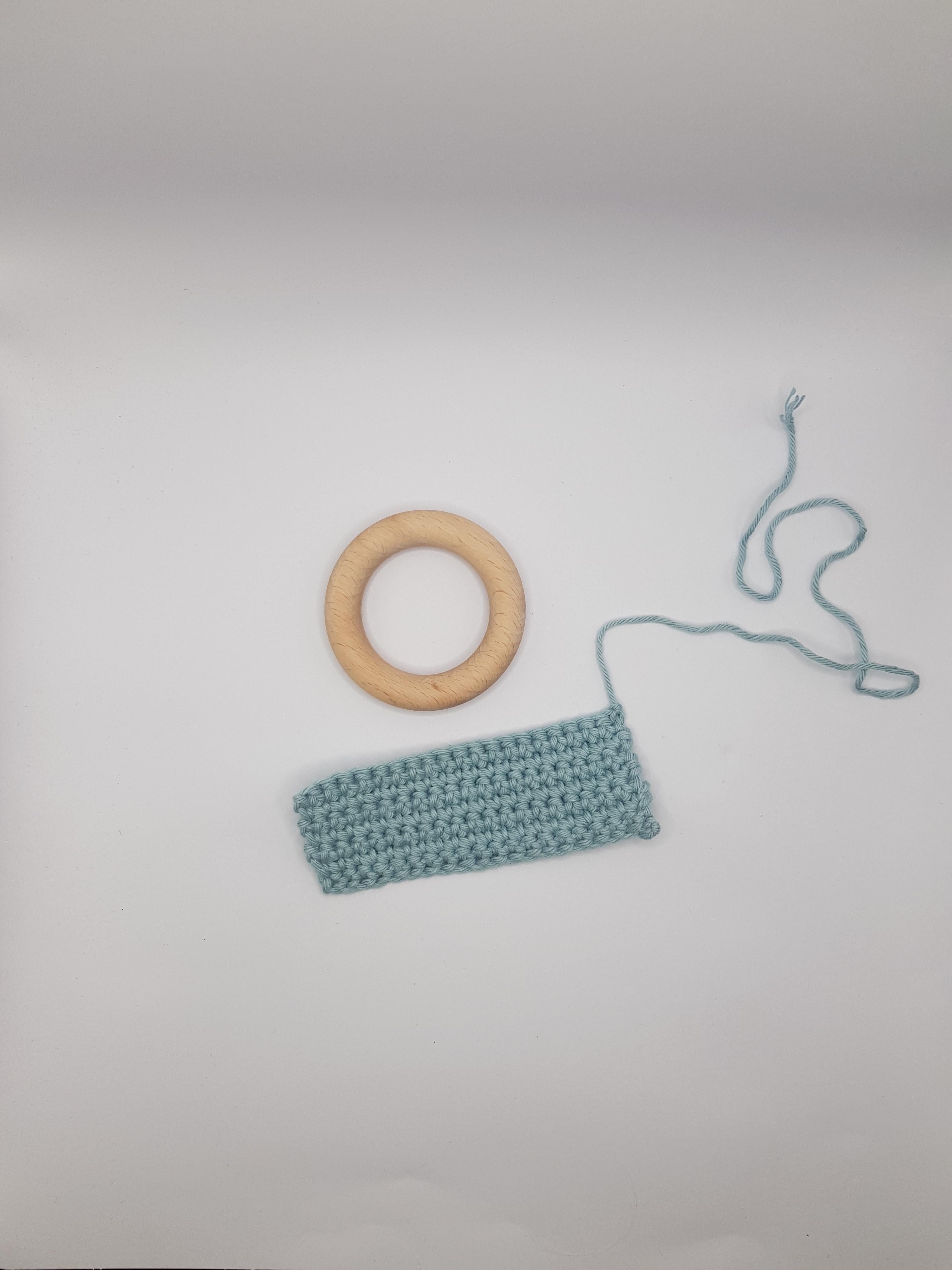 Crochet bear comforter and teether