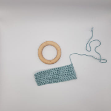 Crochet bear comforter and teether