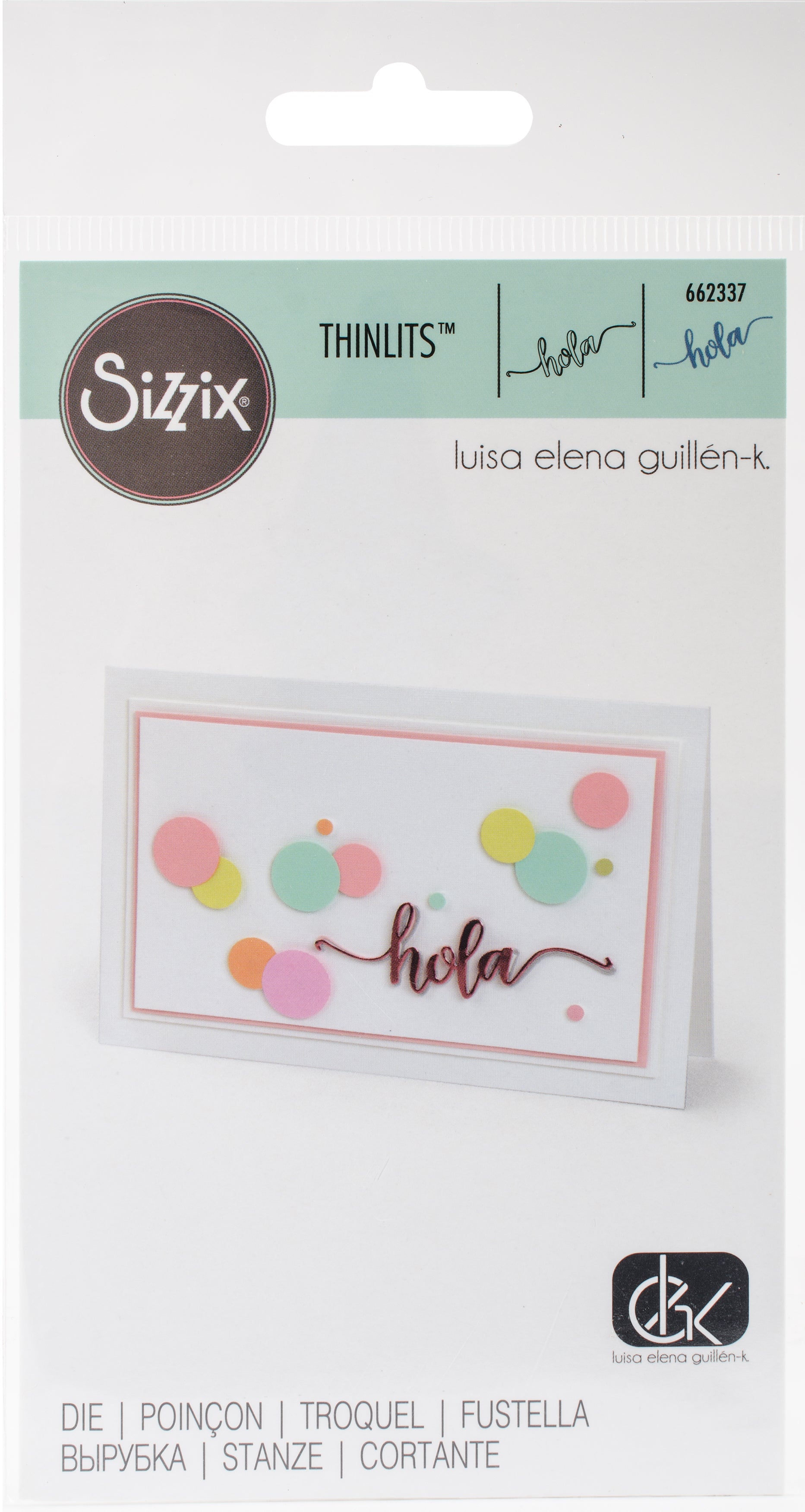 Sizzix Thinlits Dies By Luisa Elena Guillen - Hola (Hello)