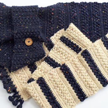 Cozy Cool Beans Loop Scarf with Hand-Muff