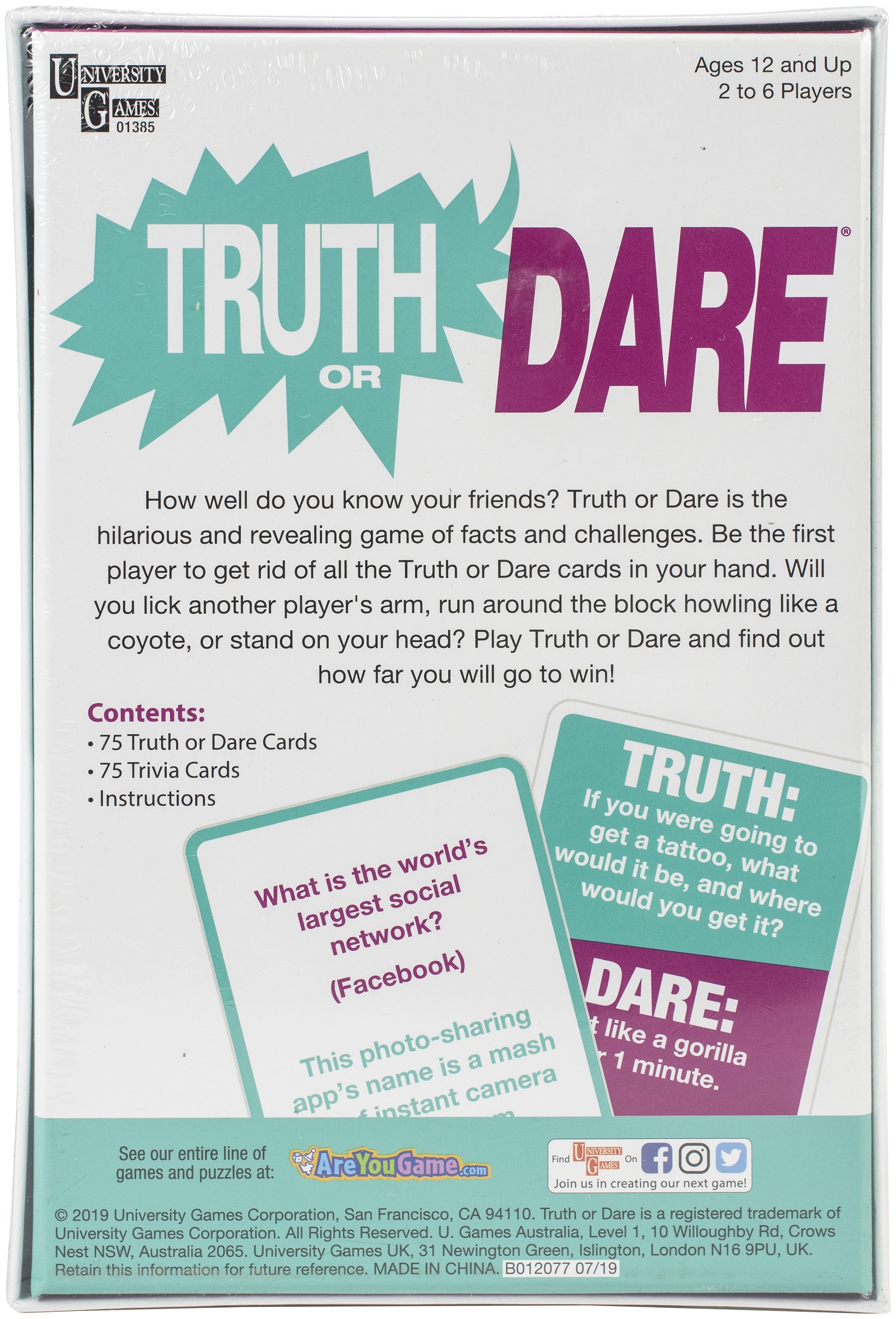 University Games Truth Or Dare Game 2019 - 566029