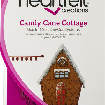 Heartfelt Creations Cut & Emboss Dies - Candy Cane Cottage 5" To .5"