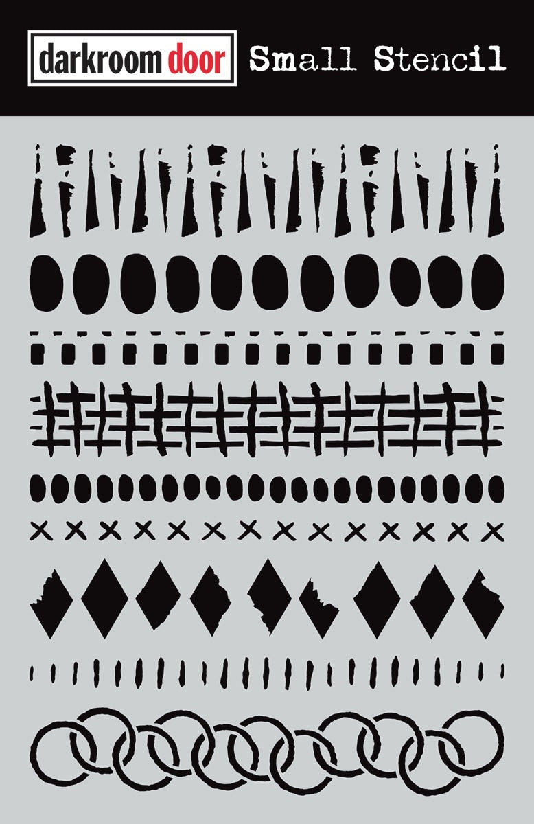 Darkroom Door Stencil 4.5"X6" - Grunge Borders