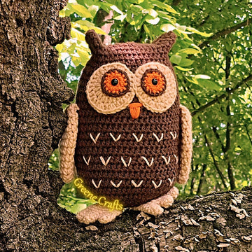 Forest Owl - Toy or Doorstop Crochet Pattern