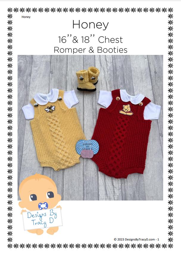 Honey Baby Romper 0-3 & 3-6mths
