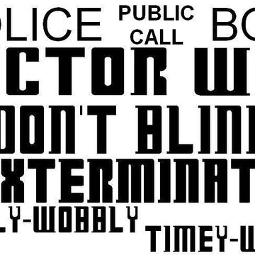 Whovian Phrase TARDIS Scarf. DELUXE PACK