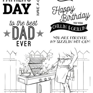 Colorado Craft Company Clear Stamps 4"X6" - Chilin' & Grillin' Dad-Lovely Legs