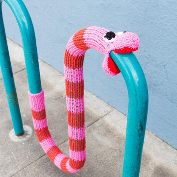 Knit Snake Yarnbomb