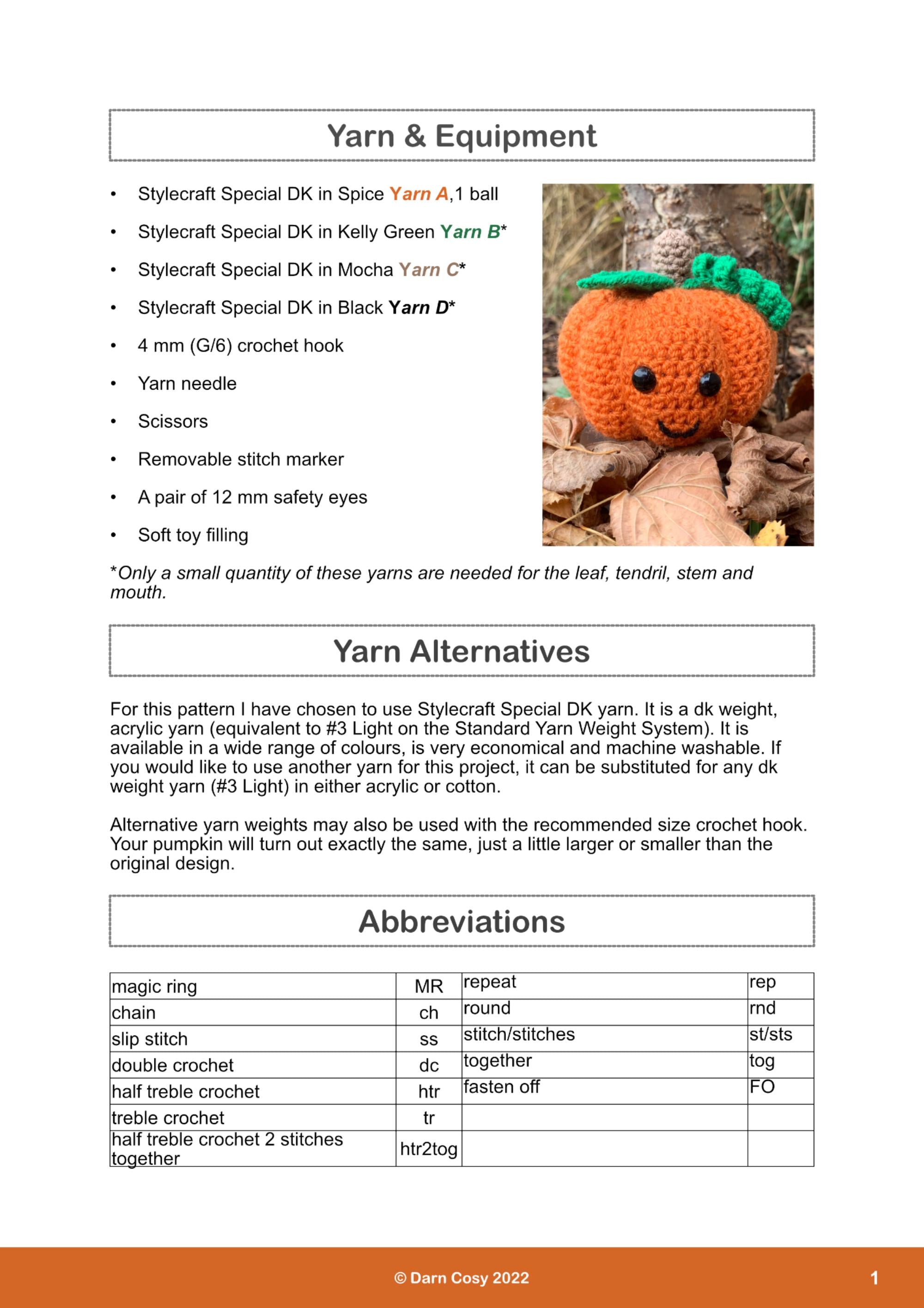 Patch the Pumpkin Amigurumi