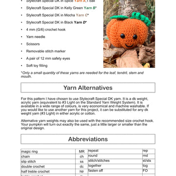 Patch the Pumpkin Amigurumi
