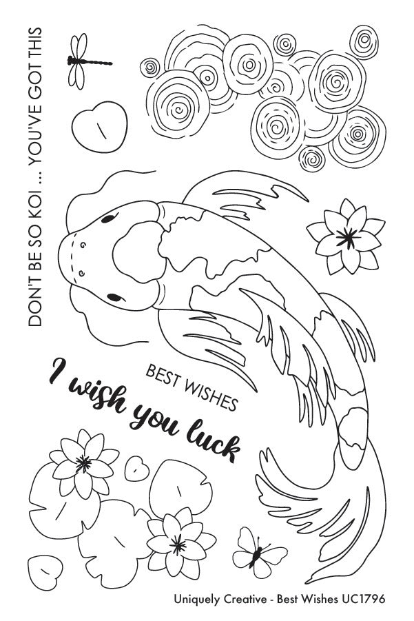 Uniquely Creative Clear Stamps - Best Wishes