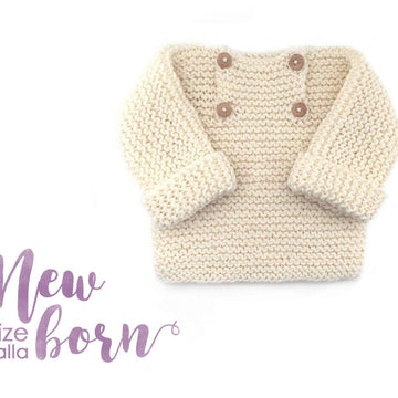 Size New Born - Natural Baby Sweater