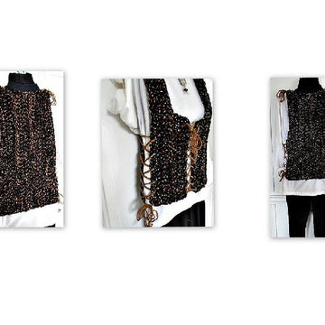 960- Laced Crochet Vest