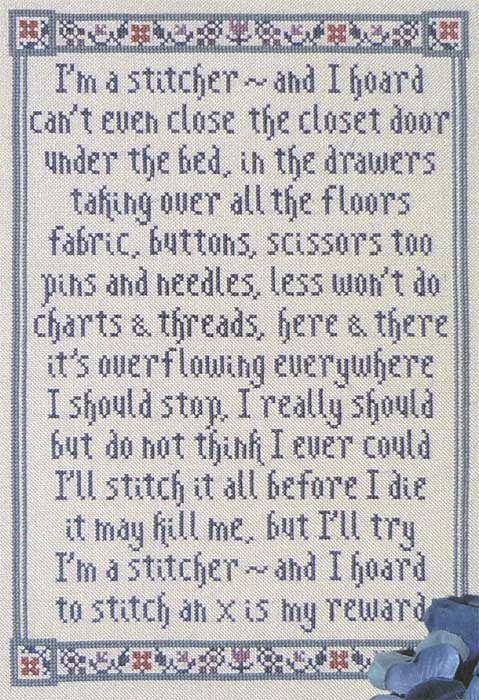 Sewandso I'm a Stitcher Chart - Leaflet
