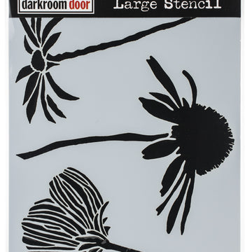 Darkroom Door Stencil 9"X12" - Carved Flowers