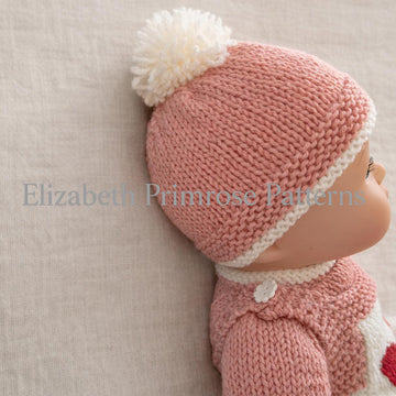 Heart Dungarees & Pinafore Set Knitting Pattern P133 | Dolls Clothes | Elizabeth Primrose Patterns