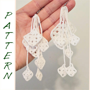 Granny square earrings pattern