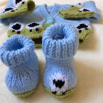 I Love EWE Sheep Cardigan Set