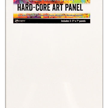 Ranger Tim Holtz Alcohol Ink Hard Core Art Panel 5"X7" 3/Pkg - 568272