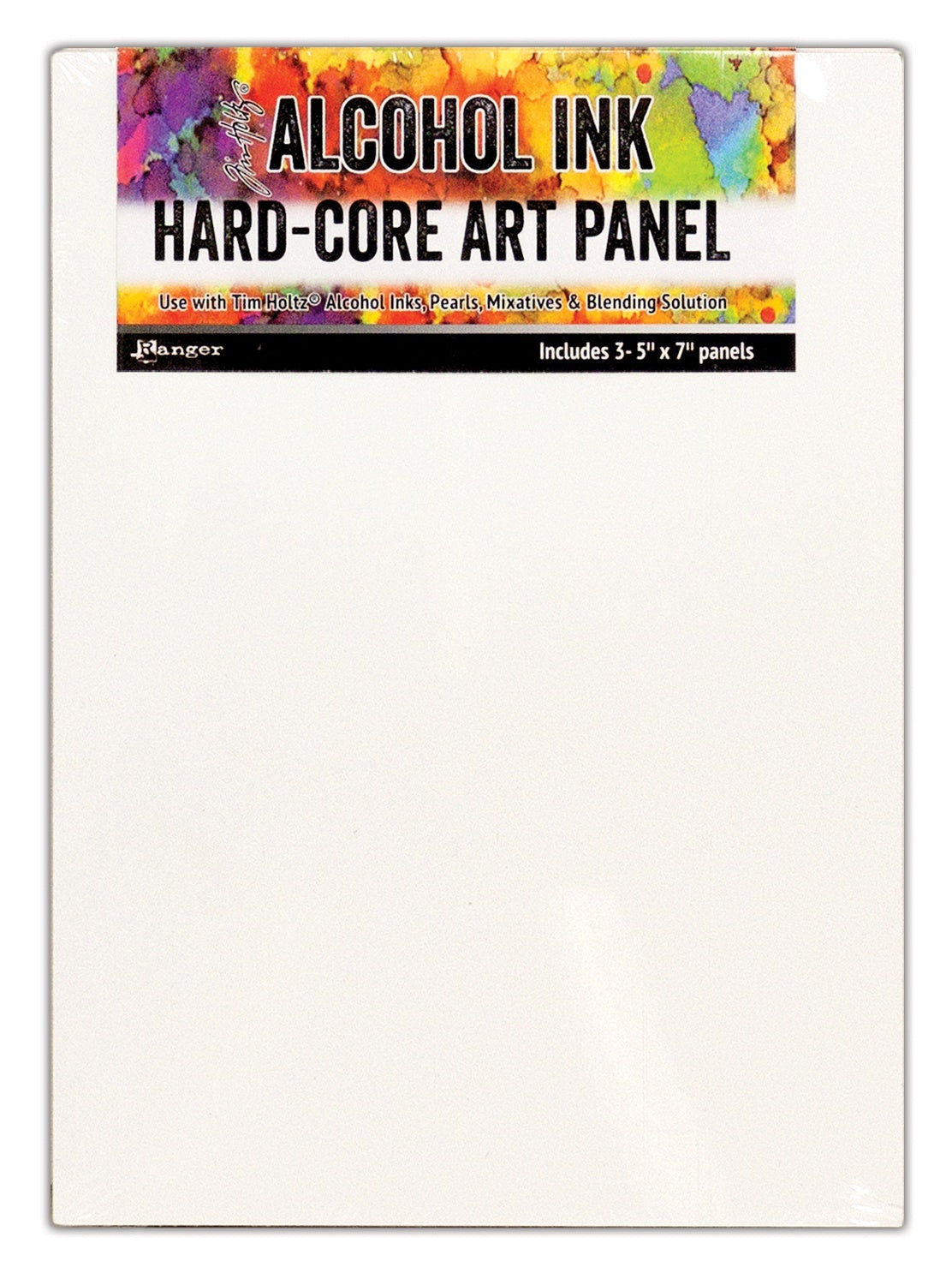 Ranger Tim Holtz Alcohol Ink Hard Core Art Panel 5"X7" 3/Pkg - 568272
