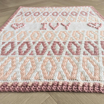 Personalised Inset Mosaic Ivy Crochet Blanket