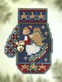 Mill Hill Angel Heart Mitten Beaded Cross Stitch Kit