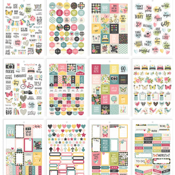 Carpe Diem A5 Planner Sticker Tablet - Hello, 484/Pkg