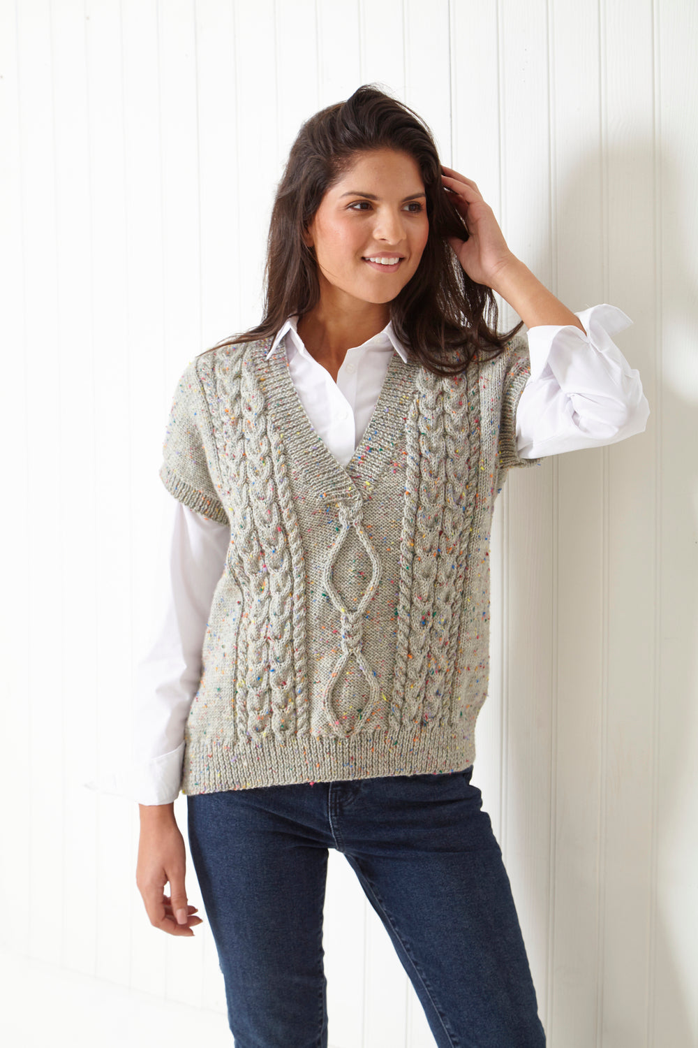 Slipover and Sweater in King Cole Merino Blend DK - 6035 - Downloadable PDF
