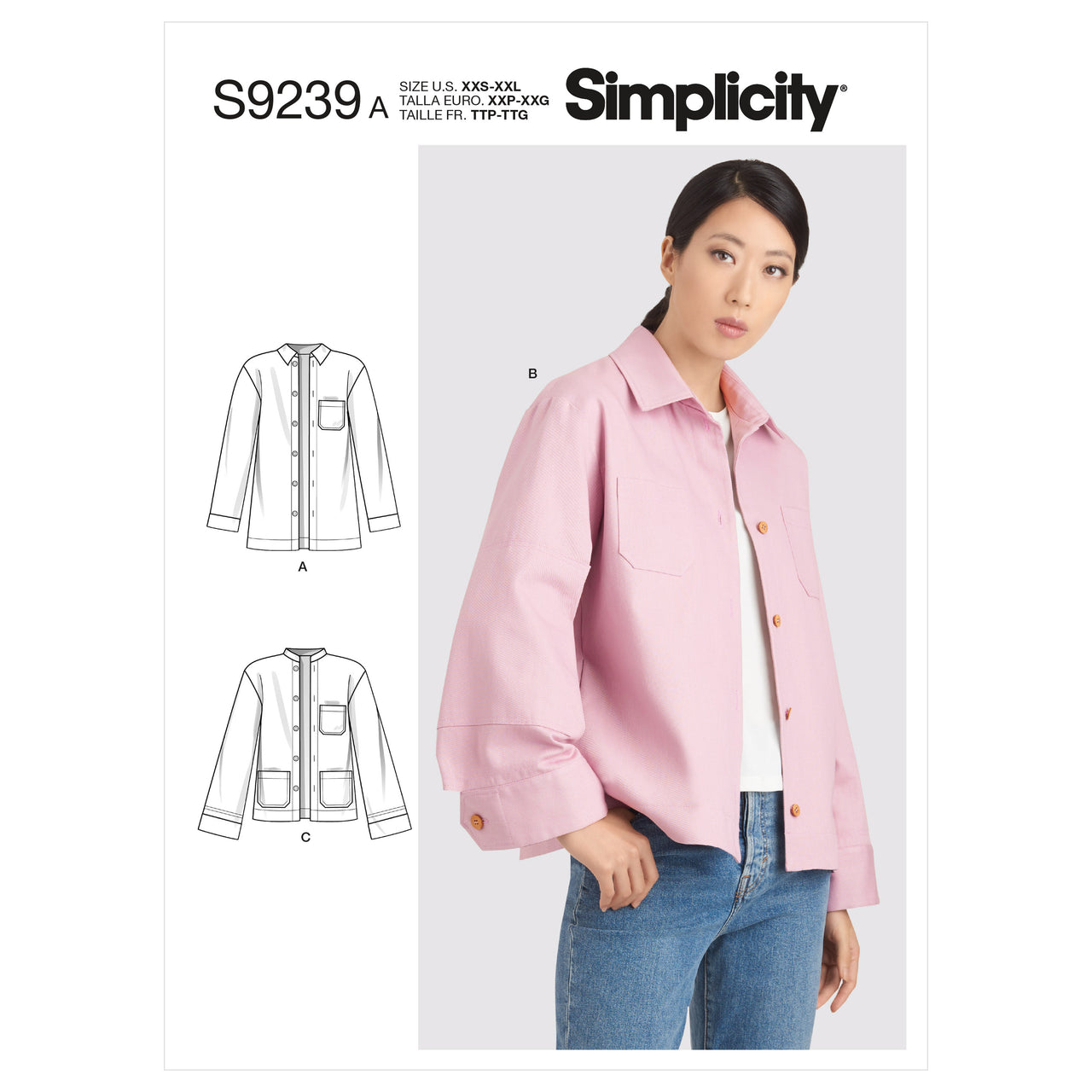 Simplicity Misses' Jackets S9239 - Paper Pattern, Size A (XXS-XS-S-M-L-XL-XXL)