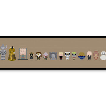 Doctor Who Villains Bite Size - PDF Cross Stitch Pattern