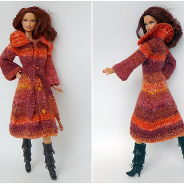 Strickjacke und Mütze für kleine Puppen