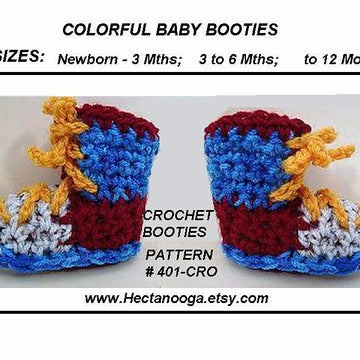 619 COLORFUL BOOTIES, Newborn to 1 year