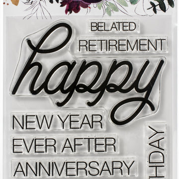 Colorado Craft Company Clear Stamps 4"X6" - Happy Occasions-Savvy Sentiments
