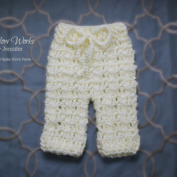 Diagonal Spike Stitch Baby Pants