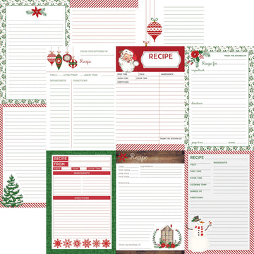 Photoplay Paper Holiday Recipe Cards Double-Sided Cardstock 12"X12" 25/Pkg - Vertical
