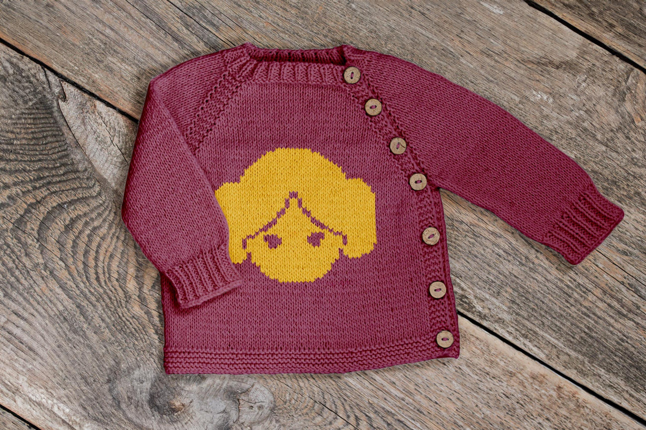 Princess Leia Knit kids sweater Knitting Pattern