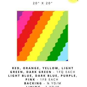 Rainbow Hexie Quilt