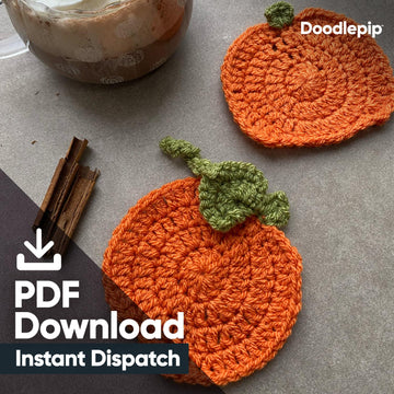 Crochet Pumpkin Coaster & Garland Decoration