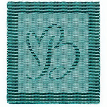 Knitting Pattern Calligraphic Letter B