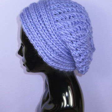 Super Chunky Rib Band Lace Slouch Hat