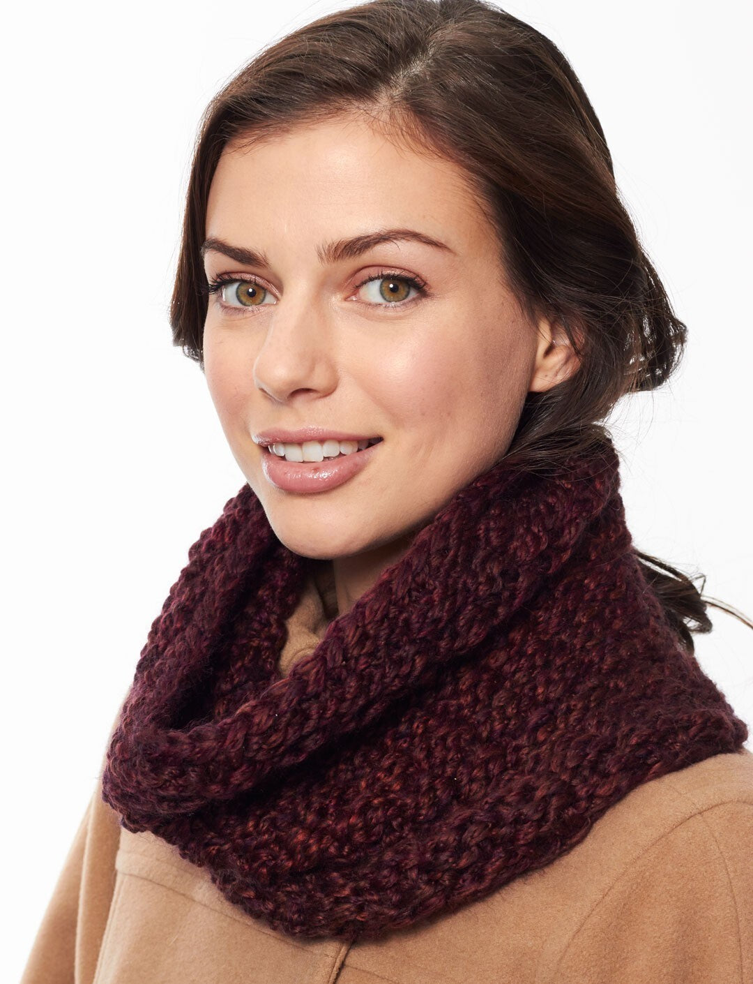 Box Stitch Cowl in Patons Delish