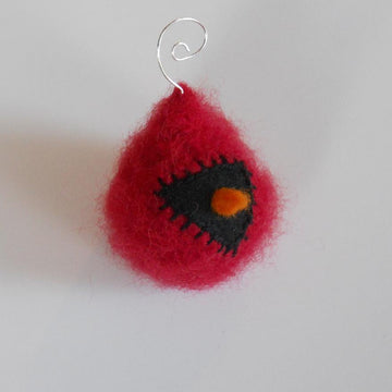 Felted Woolly Bird Holiday Ornaments
