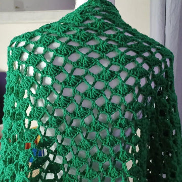 SHELL STITCH CROCHET LACE SHRUG