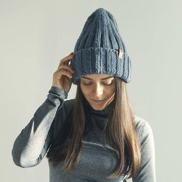 Ribbed Hat and Cowl Scarf - 2x2 High Top Beanie and Snood + Video