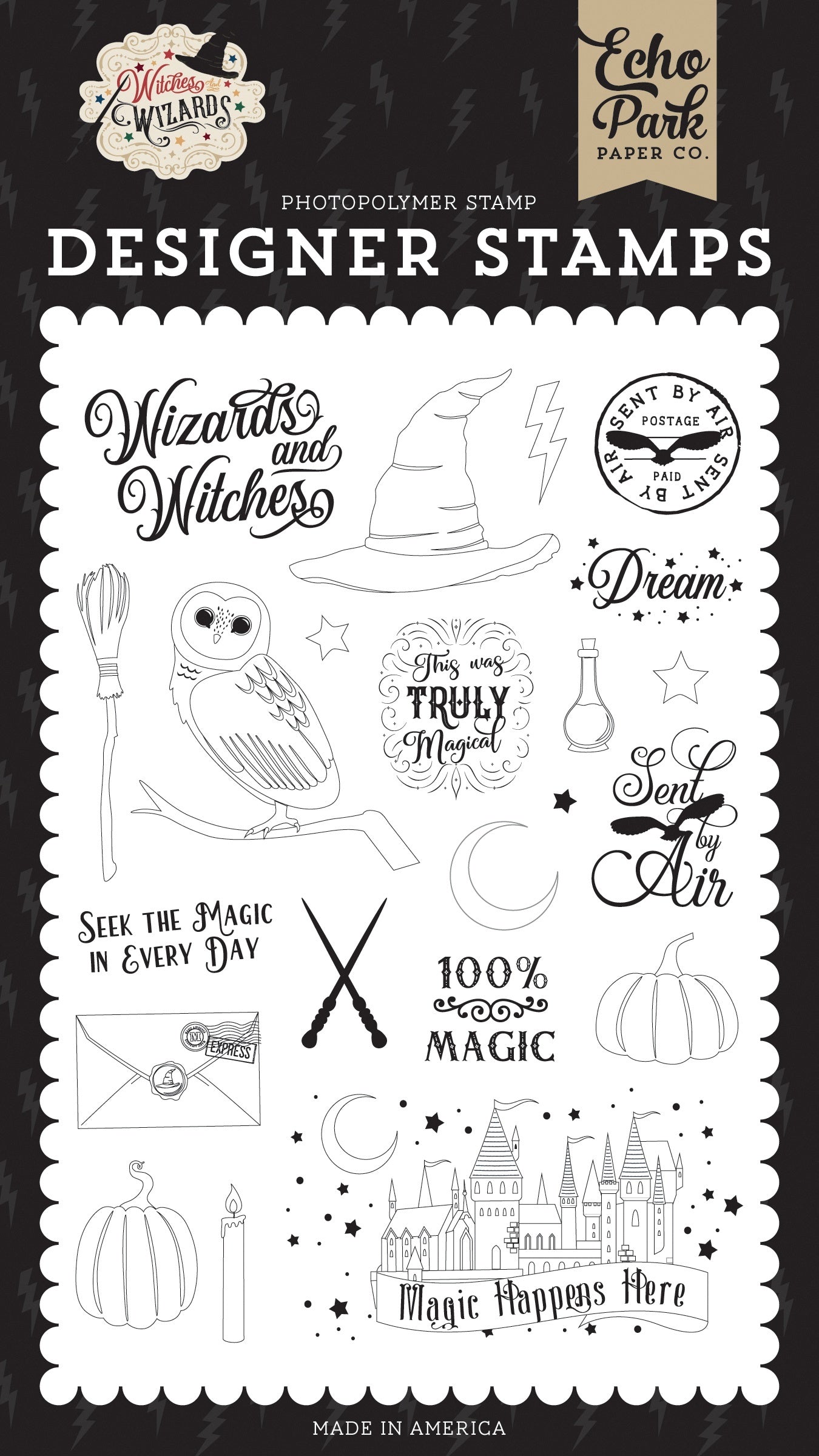 Echo Park Paper Echo Park Stamps - Sent By Air, Witches & Wizards