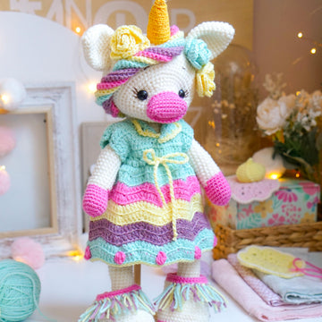 Crochet Toy Clothes Pattern - Outfit "Unicorn" for large toys